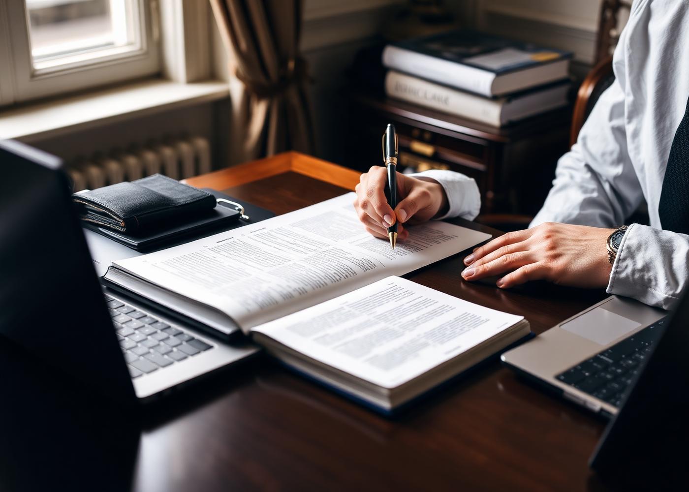 Professional translator working with French and English documents